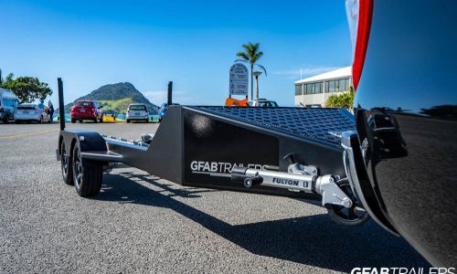 GFAB Alloy Black Single Sportski Trailer - front view