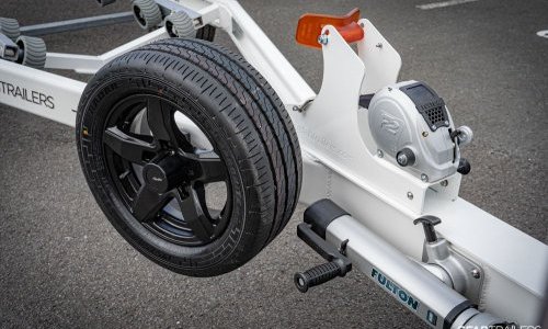 GFAB Alloy White Single Jet Ski Trailer - spare wheel