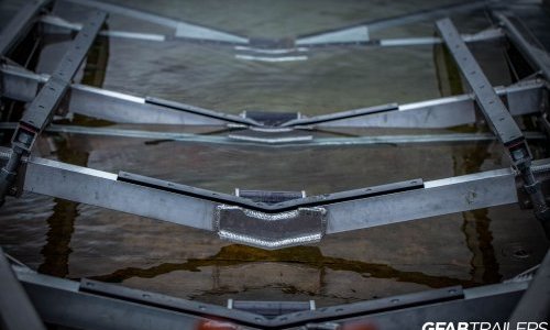 GFAB Alloy Small Boat Trailer - Launching centre view