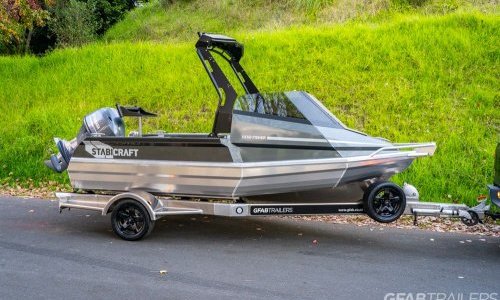 GFAB Alloy Small Boat Trailer - Side View, Stabicraft 1550